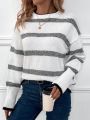 Women'S Striped Drop Shoulder Sweater