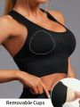 Running Seamless Yoga Workout Back Closure Sports Bra