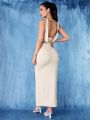 SHEIN BAE Backless Top & Long Skirt 2pcs Christmas & New Year's Eve Party Outfit