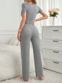 Solid Color Women's Home Wear Set