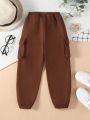 Girls' Casual & Simple & Fashionable Sports Pants With Side Pockets For Autumn/Winter