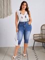 SHEIN LUNE Plus Size High Waisted Skinny Jeans