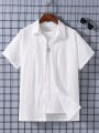 Teen Boy Solid Color Short Sleeve Shirt