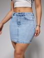 Women's Slim Fit Denim Mini Skirt