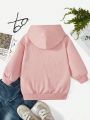 Young Girl Letter Graphic Thermal Hoodie