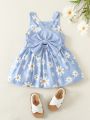 Baby Floral Print Bow Back Dress