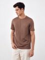 Manfinity Homme Men'S Knit Casual Short Sleeve T-Shirt