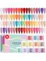 aviland Acrylic Powder Set Starter - 36 Colors Clear Red Acrylic Powder for Nails Rose Set Spring Summer Easy to Use Polymer System for Nail Extension Nail Carving DIY Nail Art No Need Nail Lamp