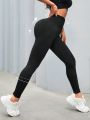 SHEIN Yoga Basic Solid Color Sports Leggings