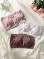 3pcs Solid Tube Bra