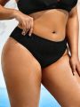 SHEIN Swim Vcay Plus Size Women's Textured Swim Bottom, Swimming Trunks