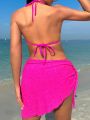 SHEIN Swim Vcay Women's Solid Color Swimsuit Set