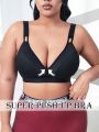 Yoga Basic Plus Size Sports Bra With Fixed Cups And Adjustable Straps