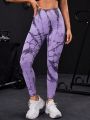 Tie Dye Tummy Control Sports Leggings