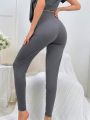 Women's Knitted Color Block Skinny Warm Leggings