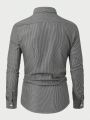 Manfinity Men's Long Sleeve Striped Shirt