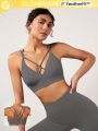 GLOWMODE FeatherFit™ Heart Centered Strappy Sports Bra Light Support