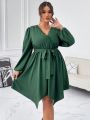 SHEIN Privé Plus Size Irregular Hemline Dress