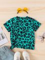 Young Girl Lovely Casual Lady-Like Style Sporty Tie Dye English Printed Short Sleeve Tee For Summer