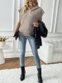 SHEIN Essnce Kangaroo Pocket Hooded Sweater Vest