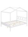 Merax Full Size Wood House Bed with Storage Space