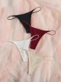 4pack Solid Thong Set