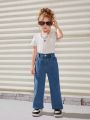 Young Girl Slant Pocket Straight Leg Jeans