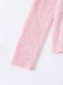 Tween Girl V-Neck Pullover Sweater For Spring And Autumn