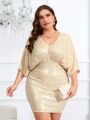 SHEIN Privé Plus Size Elegant Sequin Dress