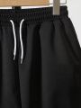 Teenage Boys' Sporty Knitted Striped Detail Shorts