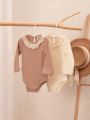 Spring Autumn Korean Style Lovely Baby Girls' Comfortable Long Sleeve Jumpsuit Elegant Romper