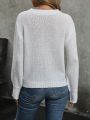 Solid Color Drop Shoulder Sweater