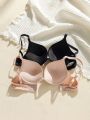 2pcs Solid Underwire Bra