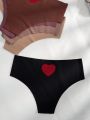 5pack Heart Print No Show Panty