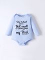 Infant Boys' Casual Basic Bodysuit With Fun Letter Print