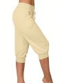 Women'S Drawstring Capri Sweatpants