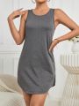 Split Side Sleeveless Home Wear Dress