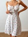 Women's Strawberry Printed Cami Sleep Dress