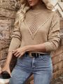 SHEIN Frenchy Women's Pure Color Turtleneck Sweater