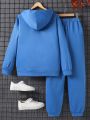 Men'S Leisure Hooded Sweatshirt And Sweatpant Set, Family Matching Outfits (4 Sets Sold Separately)