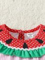 Infant Girls' Cute Watermelon Printed Romper
