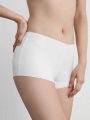 SHEIN Leisure Stretchy & Smooth No Show Middle Waist Boyshort - White