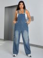 SHEIN ICON Plus Size Denim Jumpsuit