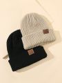 Dudeline 2pcs Outdoor Casual Labelless Knit Caps