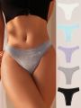 SHEIN 5pack Lace Trim Thong