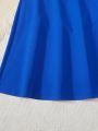 SHEIN Kids EVRYDAY Girls' Elastic Waist A-Line Skirt (For Big Girls)