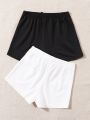 SHEIN Kids EVRYDAY Girls 2 Pack Knot Waist Shorts