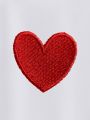 Men's Plus Size Heart Embroidery Thermal Lining Hoodie