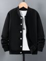 SHEIN Kids HYPEME Boys' (big) Button Up Baseball Jacket