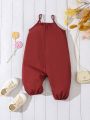 Baby Girl Solid Cami Jumpsuit